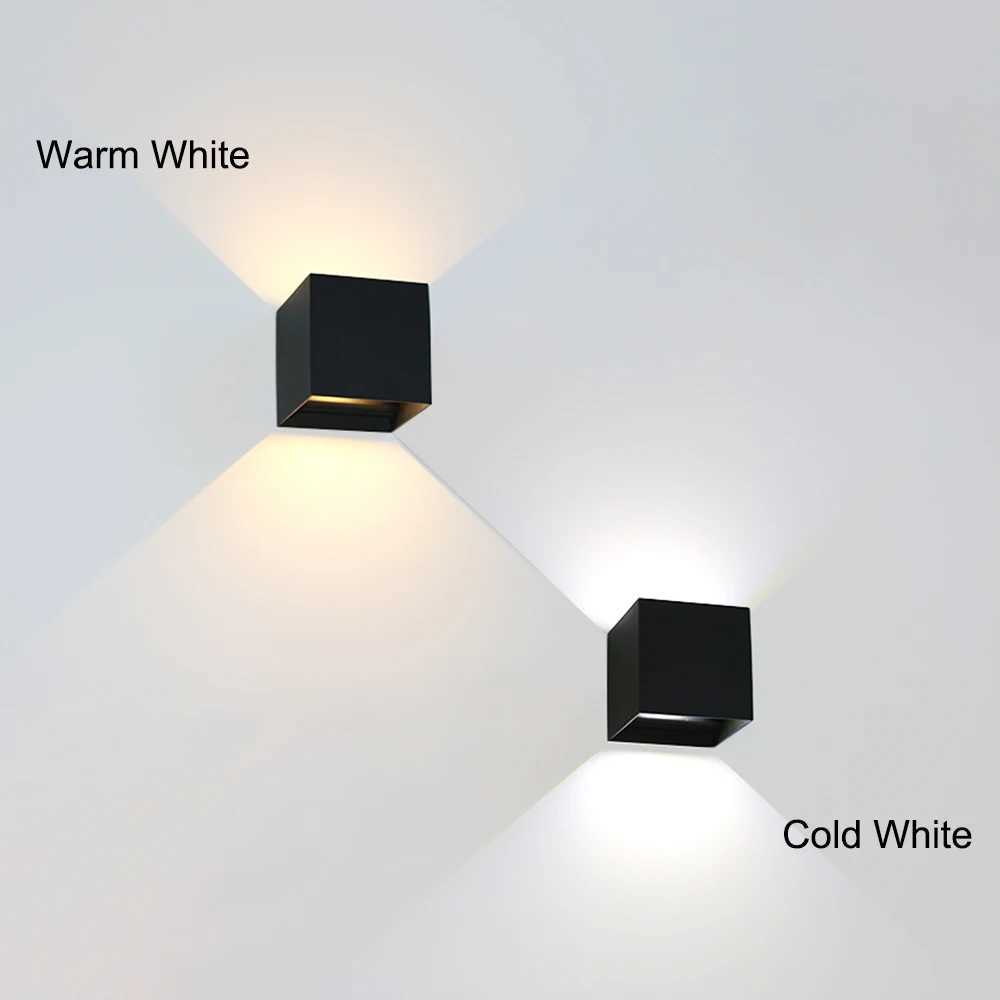 Modern Square Outdoor Wall Lamp Waterproof IP65 Indoor LED Wall Lamp Up and Down Light Aluminum Exterior Wall Light Fixtures XJ250624