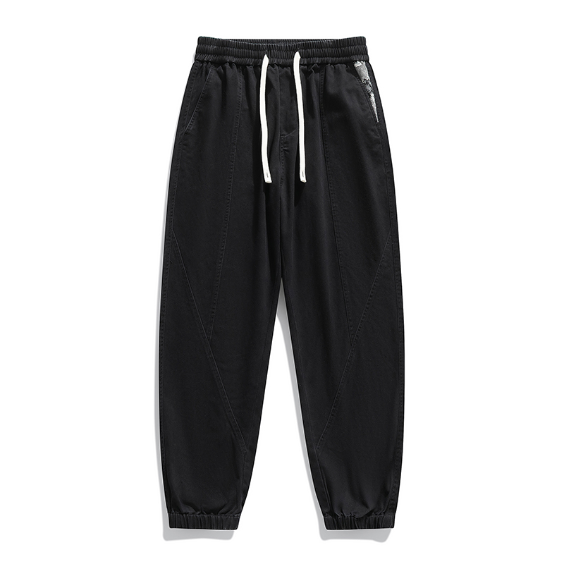Loose sports casual pants for men, spring and autumn ankle-length sweatpants, pure cotton versatile large size, 2025 new