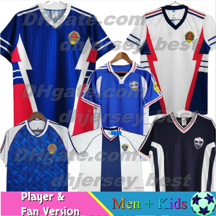 Yugoslavia retro soccer jerseys 1990 1998 Jugoslavija Mijatovic Pancev Mihajlovic Stankovic Jugovic Stojkovic SAVICEVIC classic vintage football shirt