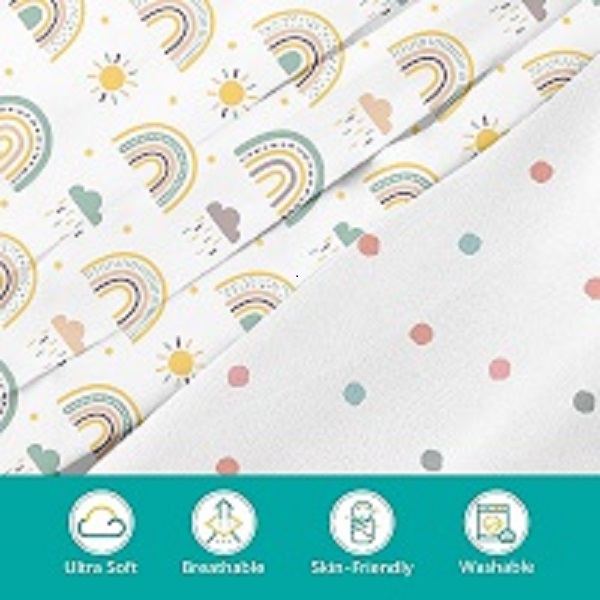 Breathable Organic Material Twin-Pack Napkin Sets Ideal Fit For Infant Cot Frames