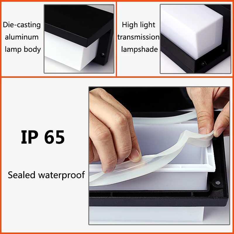 Aluminum LED Wall Light Motion Sensor Waterproof IP65 Porch Light Modern Wall Lamp Courtyard Garden Outdoor Light XJ250624