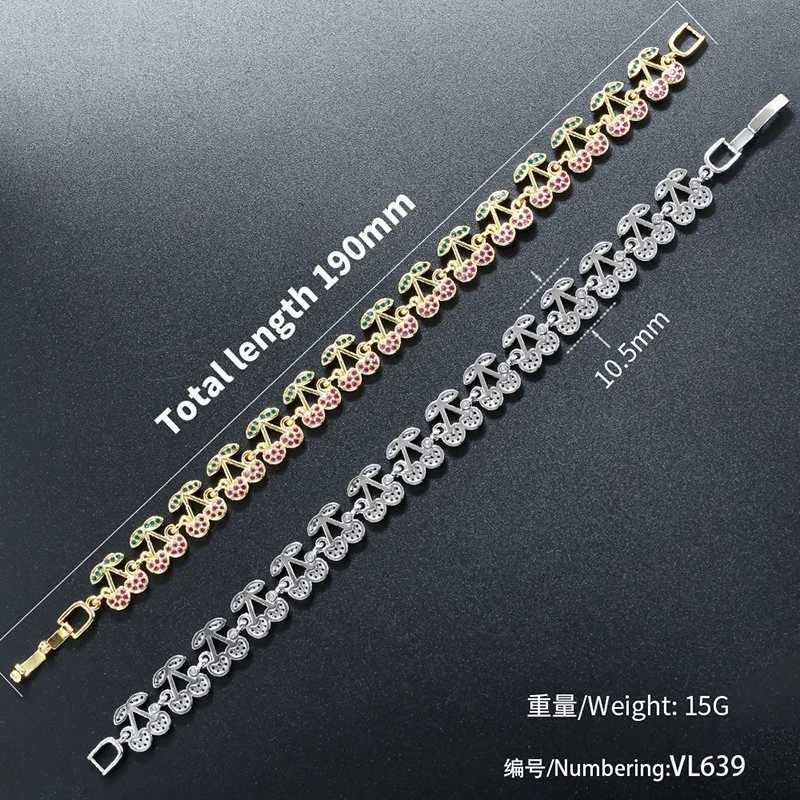 ZHUKOU Korea Fashion Red Zirconia Bracelet Wens Dopamine Style Jewelry Party Accessories VL639 X250625