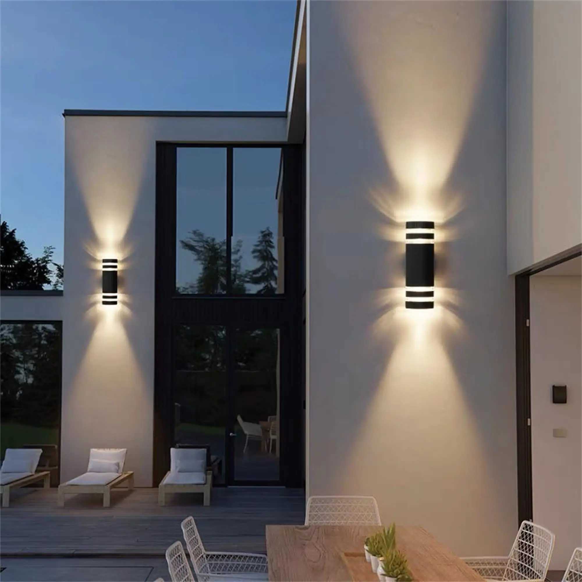 Wall Light Waterproof Lamp LED External Wall Washer Sconces Lighting For Porch Street Garden Home Decoration E27 Light Bulb XJ250624