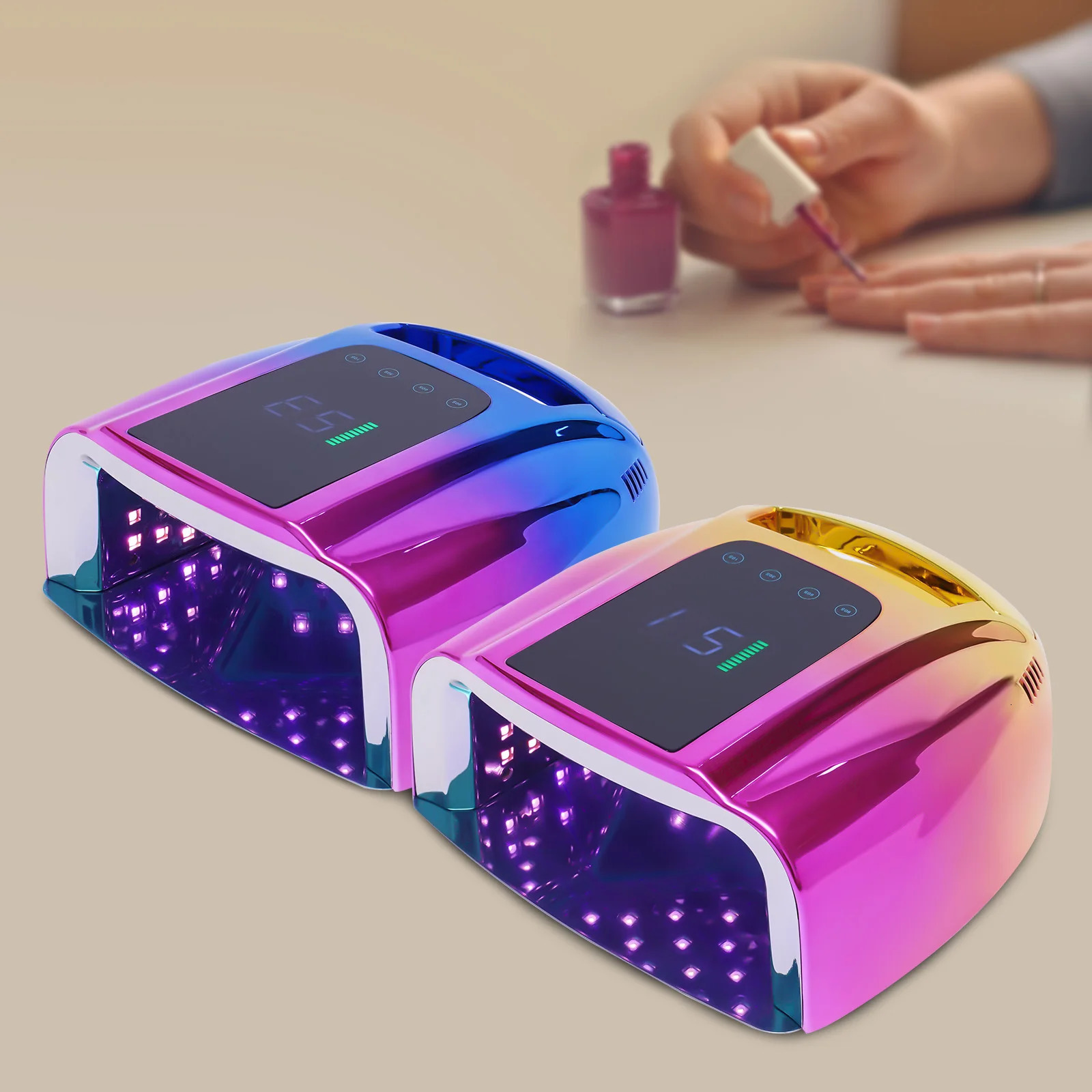 Professional Rechargeable 96W UV LED Portable Cordless UV Light for Nail Lamp Machine 4 Timer Setting 250625