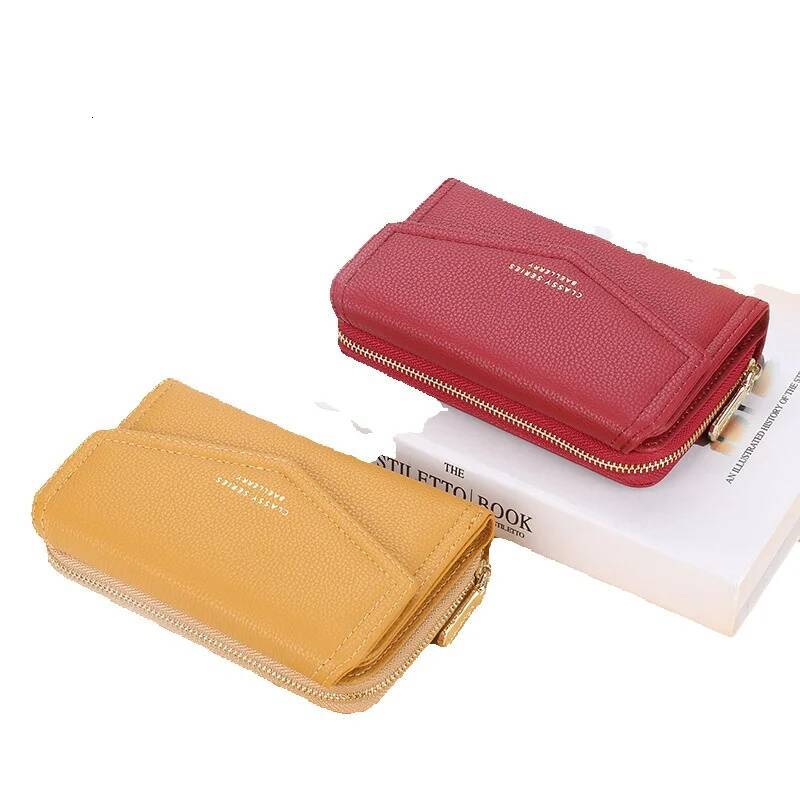 Free Shipping 2025 New Designer Bag Versatile New INS Style Cute Women's High-end Short Wallet With Multiple Card Slots Zipper Coin Purse Small C
