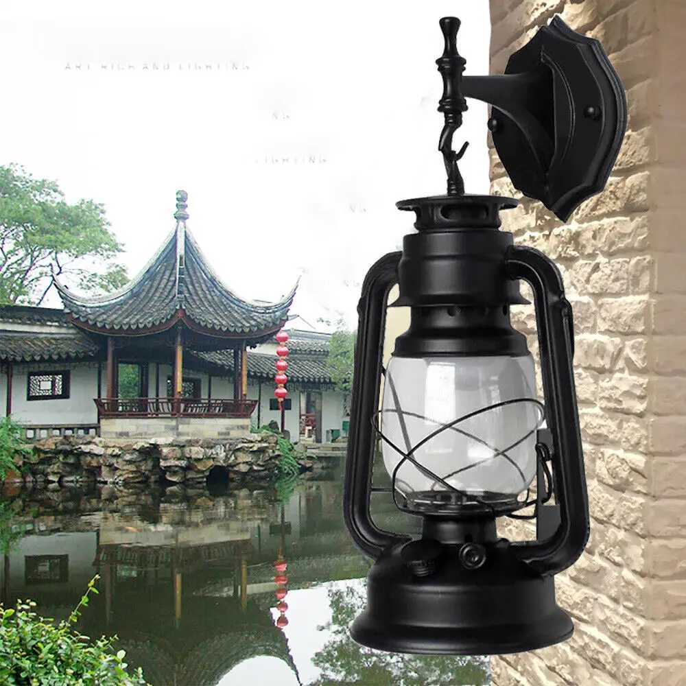 Black Antique Vintage Exterior Wall Light Outdoor Wall Mounted Lighting Fixture XJ250624