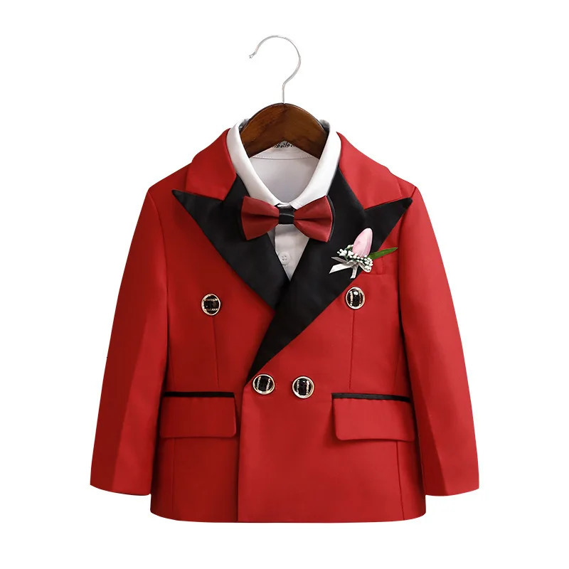 Children Boy White Wedding Suit Kids For Boys Elegant Formal Suits 4 To 10Y School Uniform Blazer Set 250616