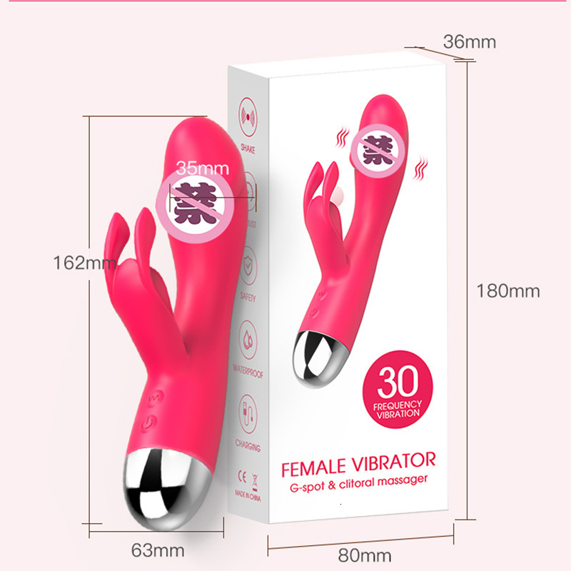 Haoqi Fun New Rabbit Rechargeable Vibrator Adult for Women Masturbation Sex Toy