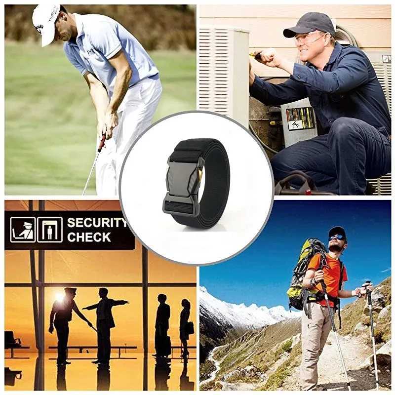 2PC Versatile Mens Tactical Belts - Durable Adjustable Design - for Outdoor Hunting Sports Enthusiasts W250625