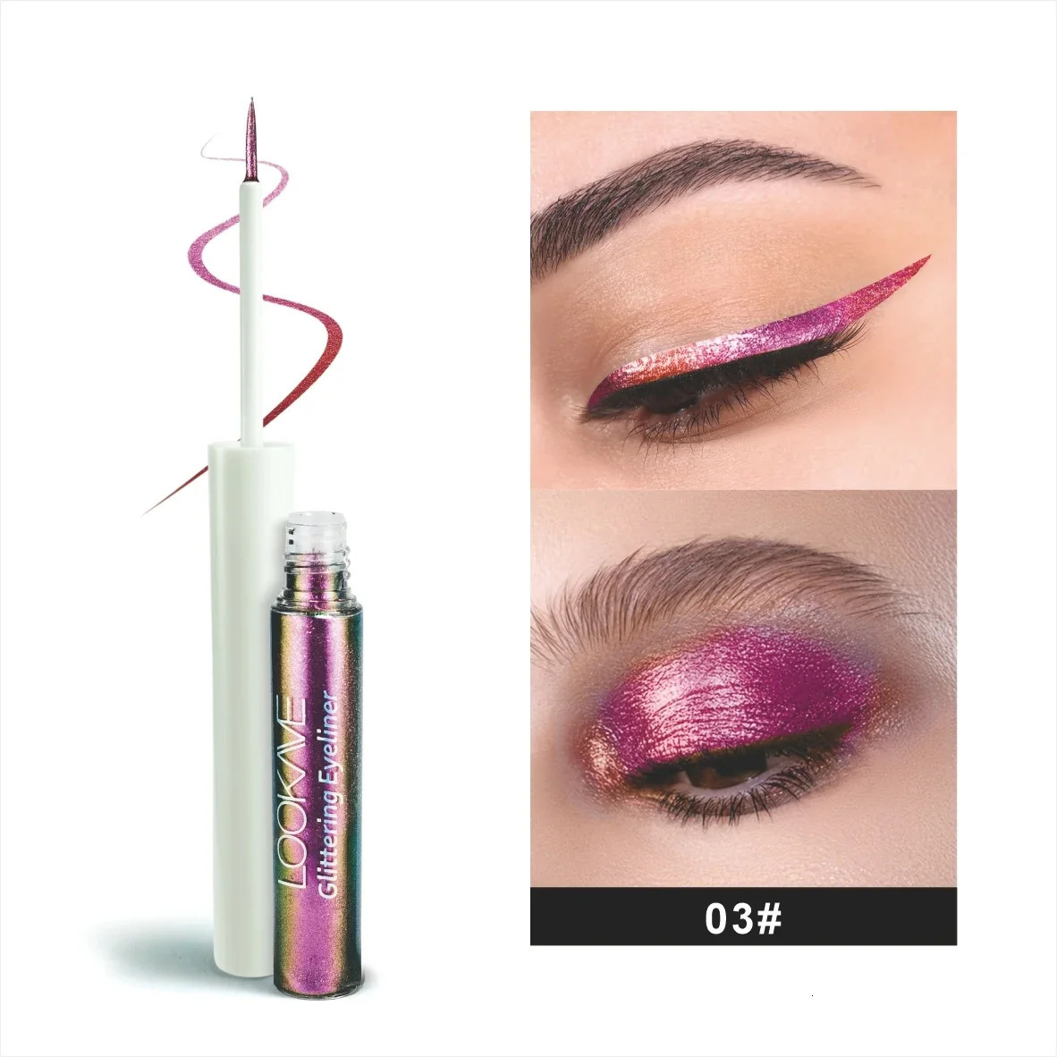 Shiny Chameleon Liquid Eyeliner Waterproof Glitter Long-lasting High Pigment Smudge-proof Pearlescent Eye Liner Makeup Cosmetic 250625