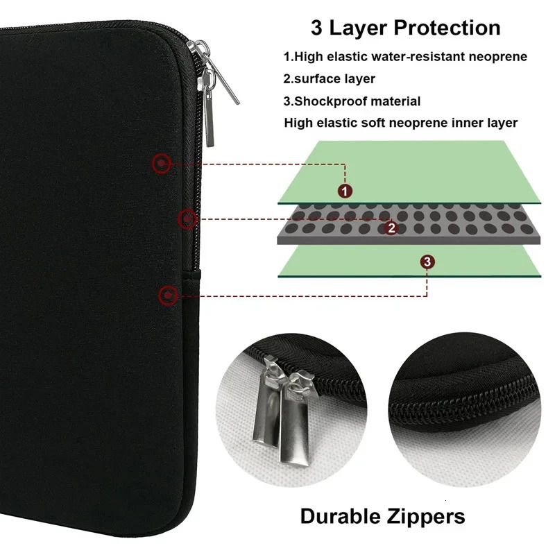 Portable Laptop Bag Soft Cover 11 12 13 14 15 15.6 inch for Hp Dell Notebook Accessories 250624