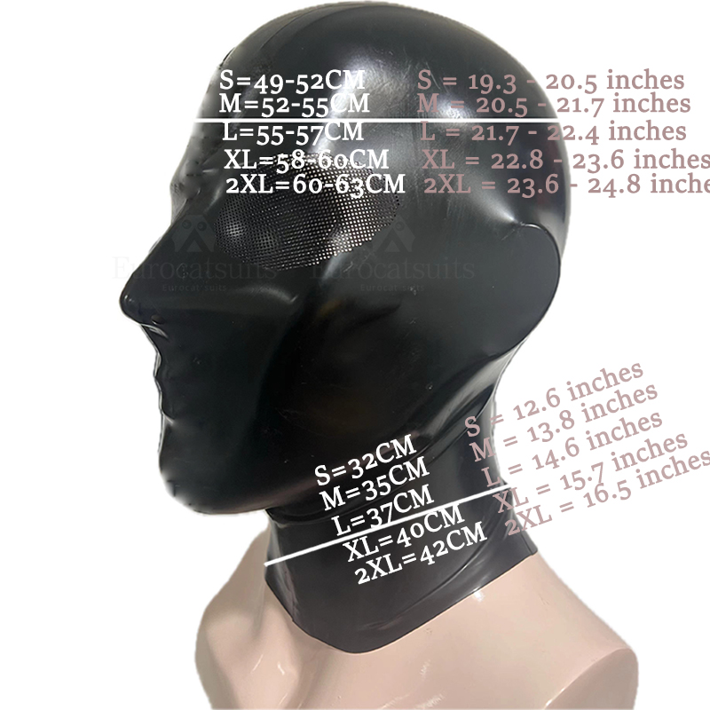 customized Latex Mask Rubber Hood Fetish black transparent Mask Latex fashion open mouth design rubber chlorinated clubwear cosplay wear