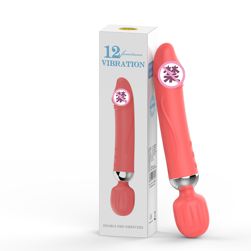 Haoqi Fun Dual-Head Vibrating AV Stick Female Masturbation Device Silicone Massager Adult Sex Toy
