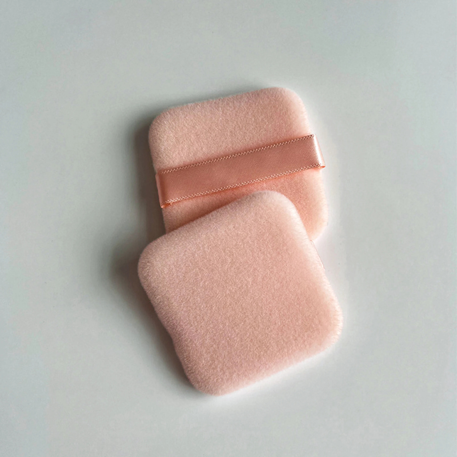 2Pcs Flocking Square Powder Puff Ultra-thin Face Make Up Tool Sponge Powder Puff Cosmetics Soft Cotton Washable 250625