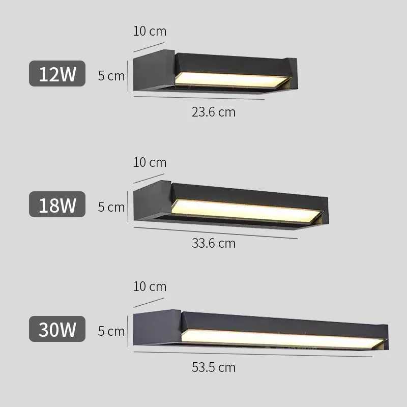 2025 new model.Outdoor waterproof wall lamp.Can rotate.Aluminium and glass materials.18W minimalist landscape lightXJ250624