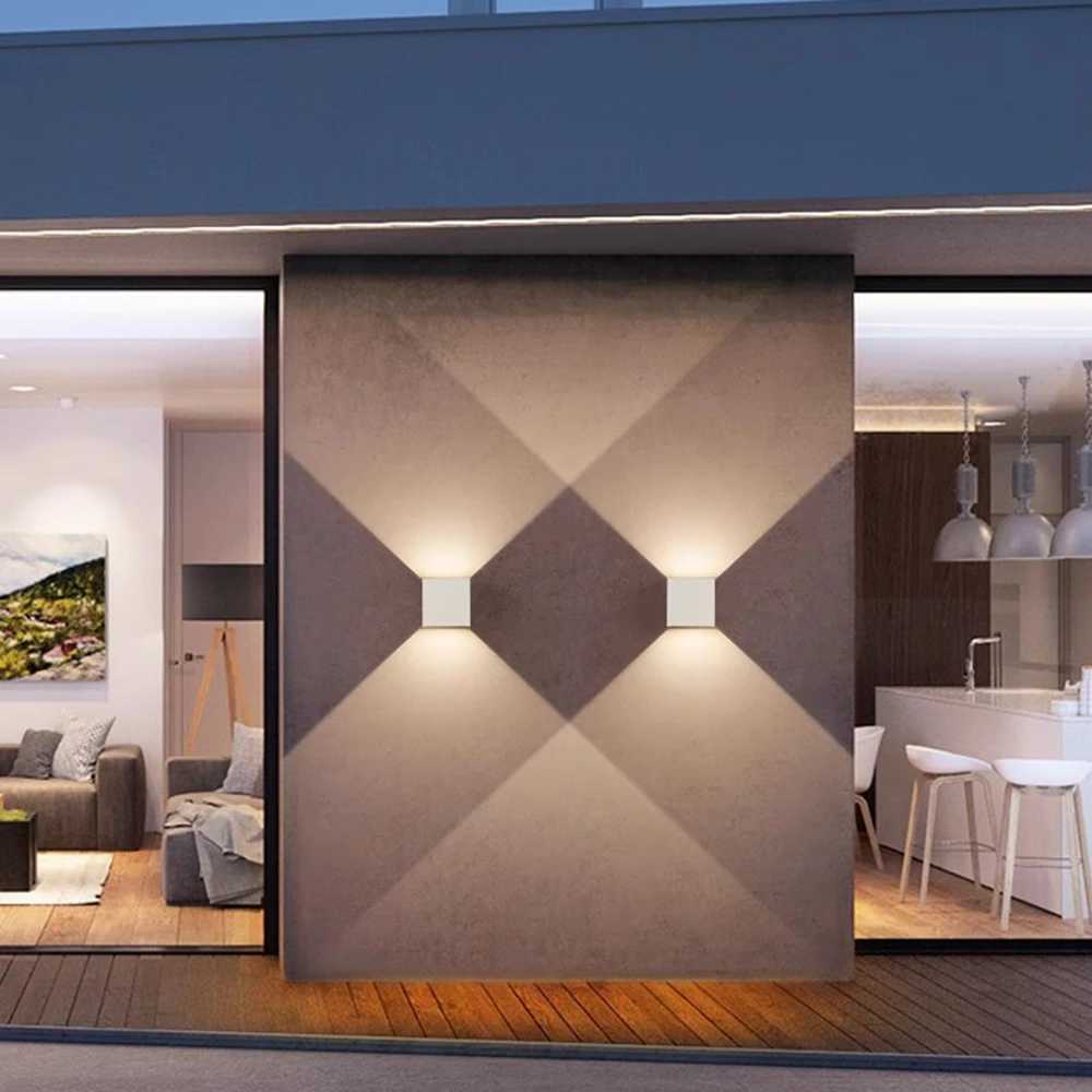 LED Wall Lamp Outdoor Indoor Waterproof IP 65 Surface Mounted Modern Simple LED Up and Down Wall Light Porch Garden 12W AC85-265 XJ250624
