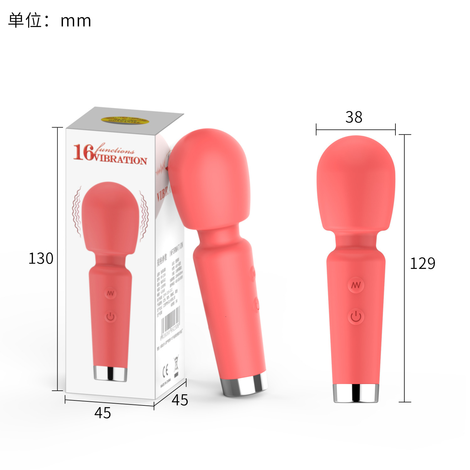 Haoqi Fun New Mini Compact Silicone AV Stick 16-Speed Vibration Female Masturbator Massager Adult Product