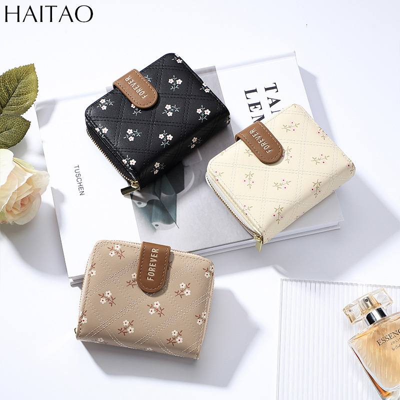 Free Shipping 2025 New Designer Bag New Women's Wallet Short Printed Card Holder Summer Wallet Zipper Coin Purse Wholesale