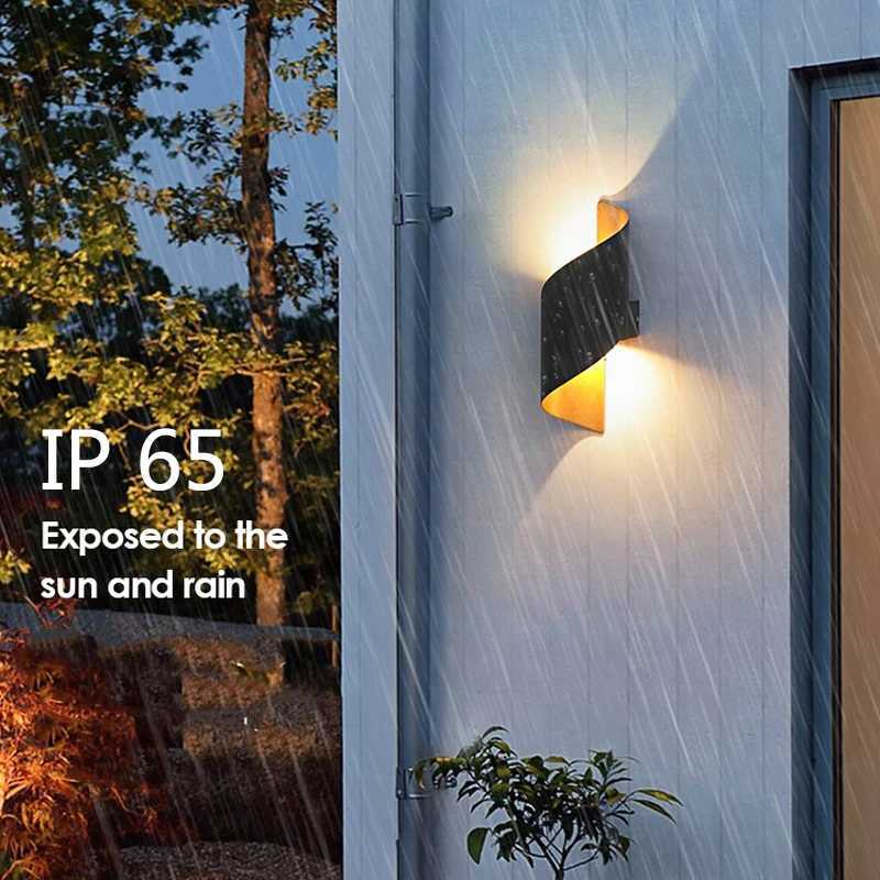 Modern LED Wall Light Waterproof IP65 Up Down 10W Outdoor Lighting Home Hotel Shop Corridor Porch Sconce Wall Lamps AC 220V 110V XJ250624