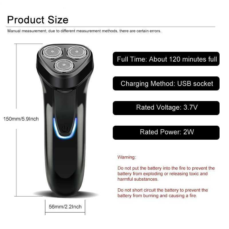 Mini Electric Shaver Mens Face Beard Razor USB Charging Washable Beard Trimmer Razor Ladies Travel Portable Body Hair Trimmer W250625