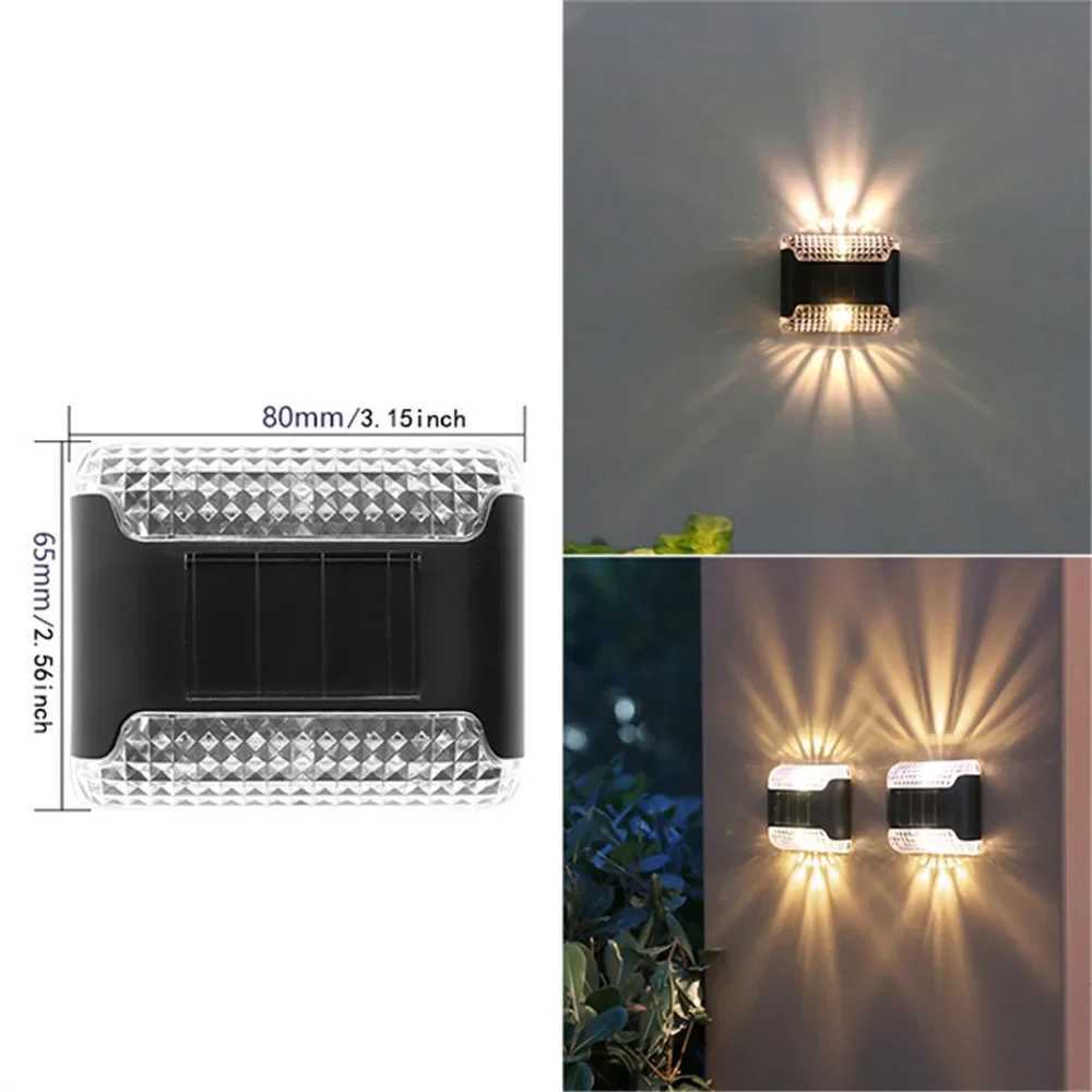 4pcs Solar Garden Lights Stair Lights Outdoor Deck Step Railing Wall Patio Garden Stair Yard Driveway Path Light 2025 Ramadan XJ250624