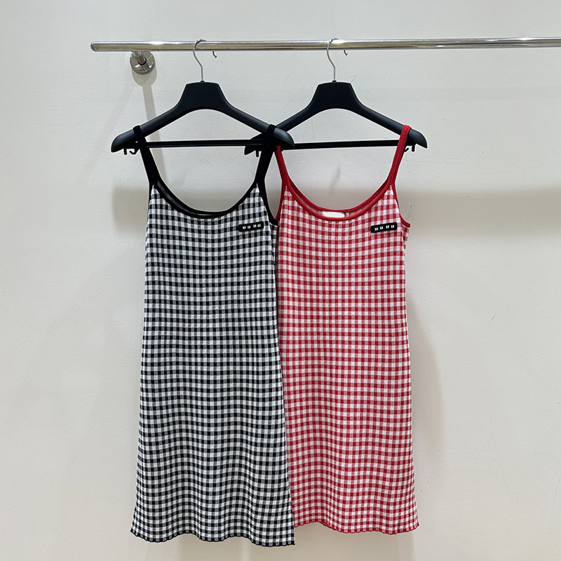 Sexy Dresses For Women Vintage Plaid Print Short Dresses Summer Holiday Sleeveless Celebrity Party Club Vestidos