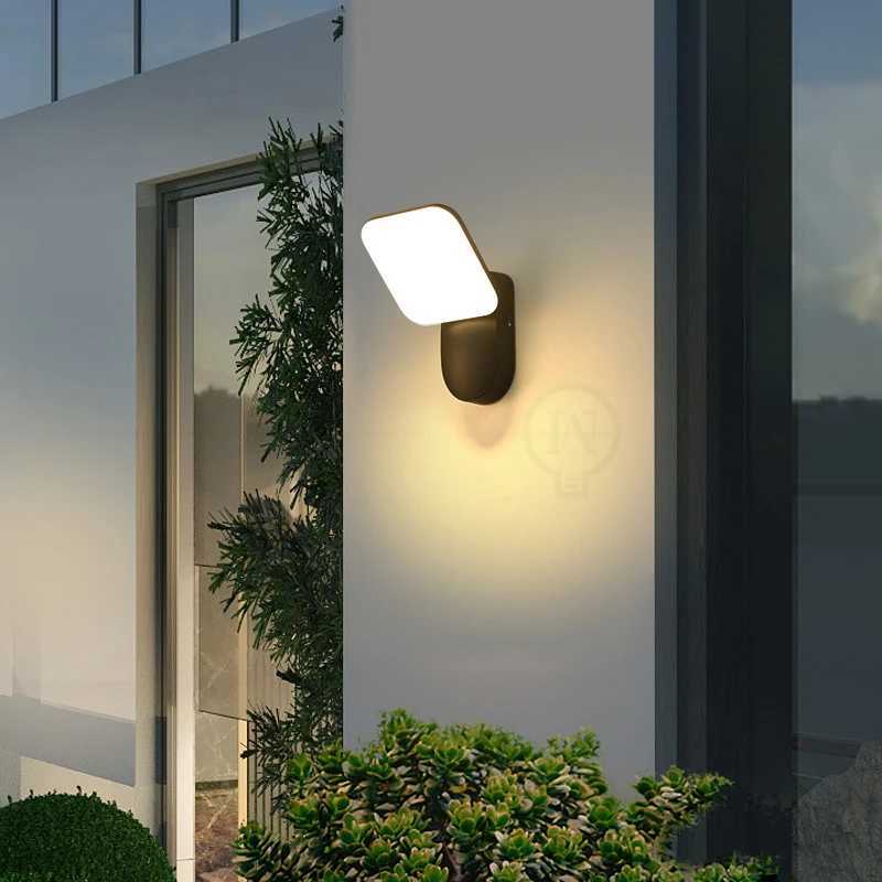 PIR Motion Sensor Outdoor Wall Lamps LED 12W IP65 Waterproof Aluminum Garden Porch Light Corridor Entrance Sconce Decor Lighting XJ250624