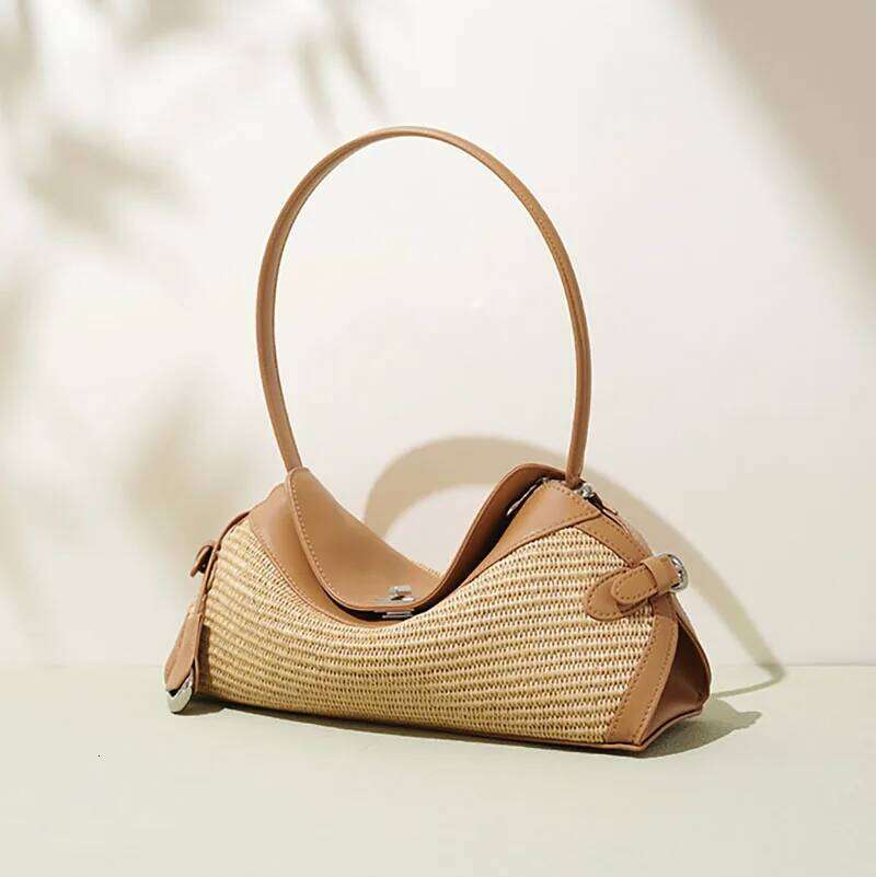 Luxurious Design Bags 2025 Handwoven Straw Beach Bag Large Capacity Crossbody Shoulder Tote Minimalist Summer Vacation Essentials Fashion Design