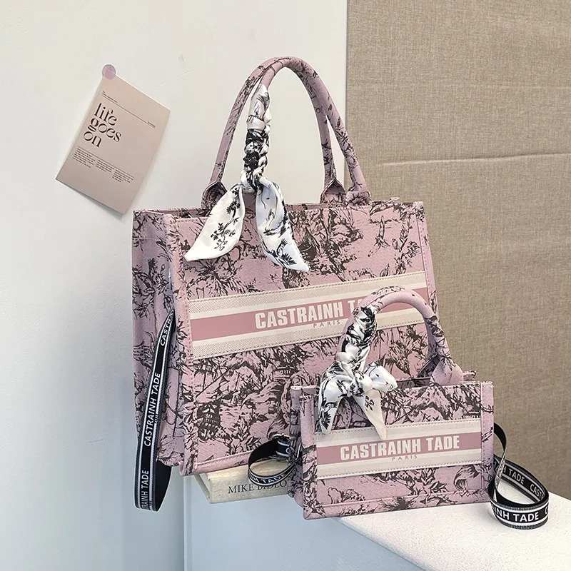 Two size free shipping designer shoulder bags casual handbag fashionable tote for women 2025 new style pink high capacity