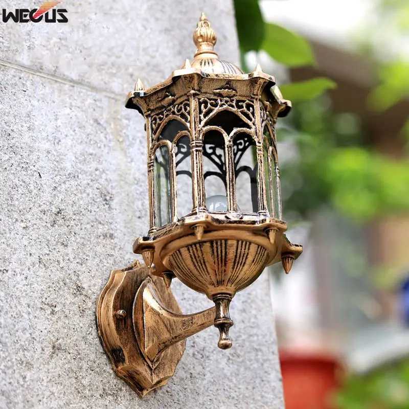 European-Style Outdoor Retro Small Craft Aluminum Rust-Proof Wall Lamp Restaurant Garden Balcony Waterproof Villa Garden LightsXJ250624