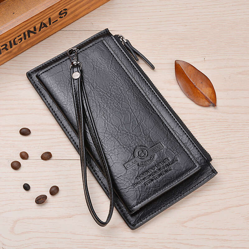New Men's Long Wallet Style Soft Leather Handbag Clutch Hot Sale wallet designer mens wallet