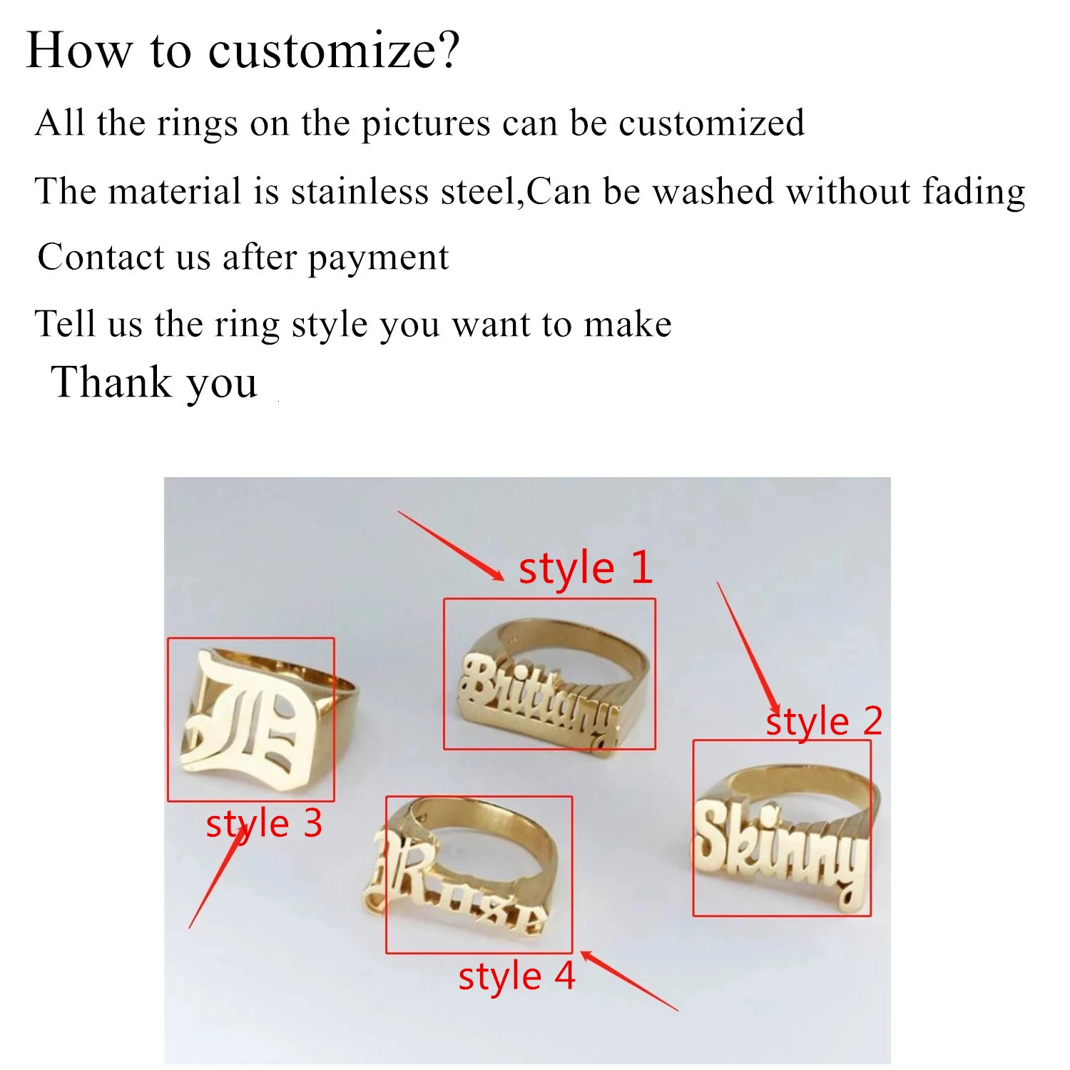 Custom Name Ring Hip-Hop Rock Exaggerated Ring High Quality Stainless Steel Unisex Accessories Personalized Jewelry Gift Punk 250624
