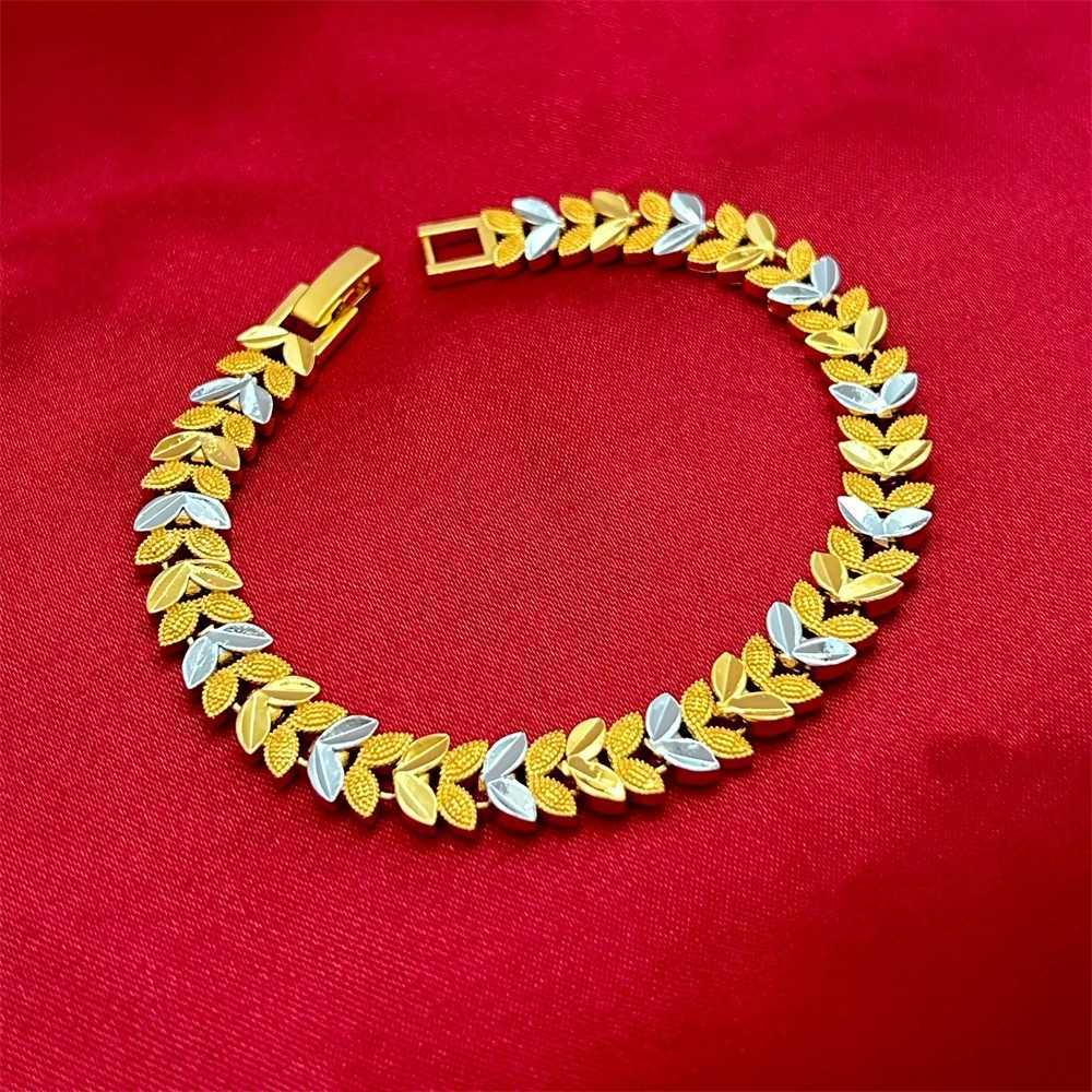 Stainless Steel Wens Hand Bracelet Crown Leaves Flower Wide Chain Wristband Vintage Jewelry Party Gifts X250625