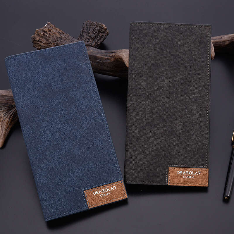 Men's Long Fashion with Multiple Card Slots Canvas Texture Wallet Gift Customizable Engraving wallet designer mens wallet