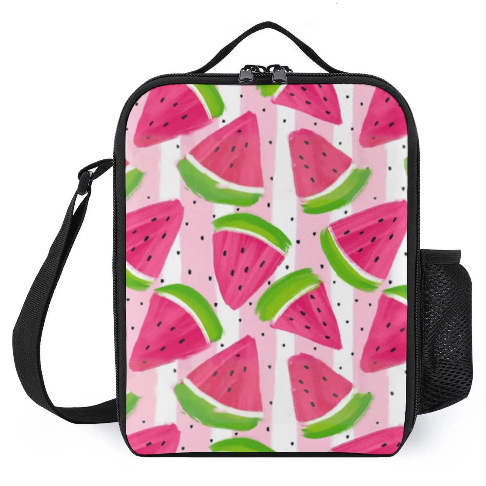 Insulated Lunch Bag Oxford Cloth Fresh Watermelon Slices Pattern Ideal for SchoolSummer PicnicOutdoor Use Office camping 250624