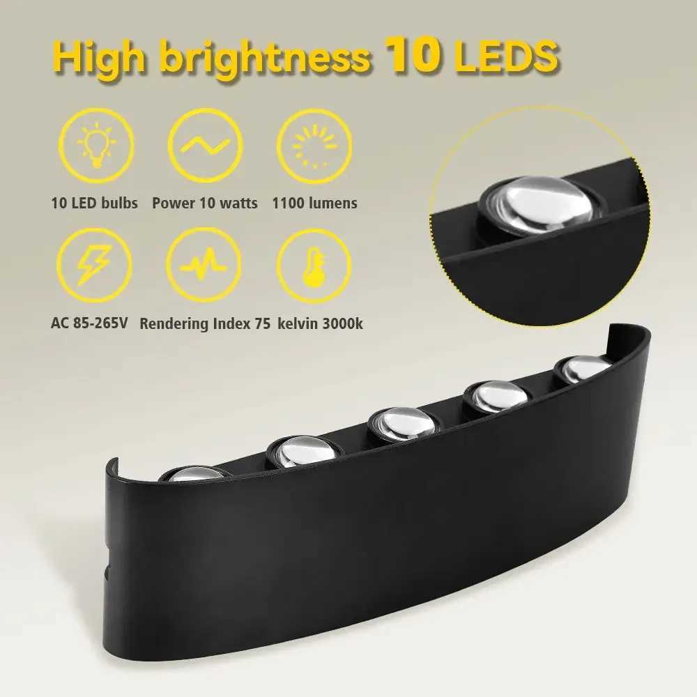 110v 220v LED Wall Light Interior Lamps IP65 Waterproof Bathroom Home Outdoor Bedroom Garden Bedroom Decoration Wall Lamps XJ250624