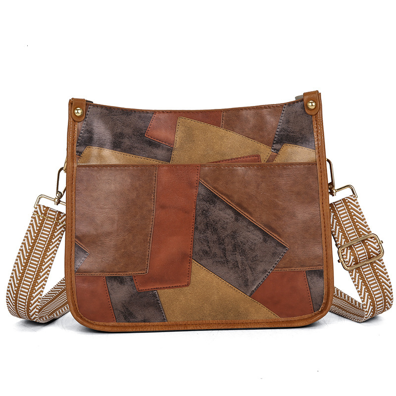Free Shipping 2025 New Designer Bag Leather Patchwork Women's Bag Large Capacity Tote Bag Women's Summer New Vintage Single Shoulder Bag Hig