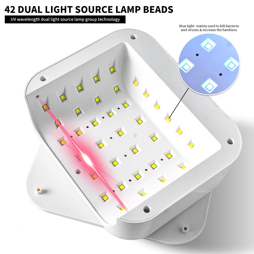Rechargeable UV 42LED Nail Lamp Professional Gel Polishing Curing Nail Lamp Diamond Professional Manicure Dry Light 250625