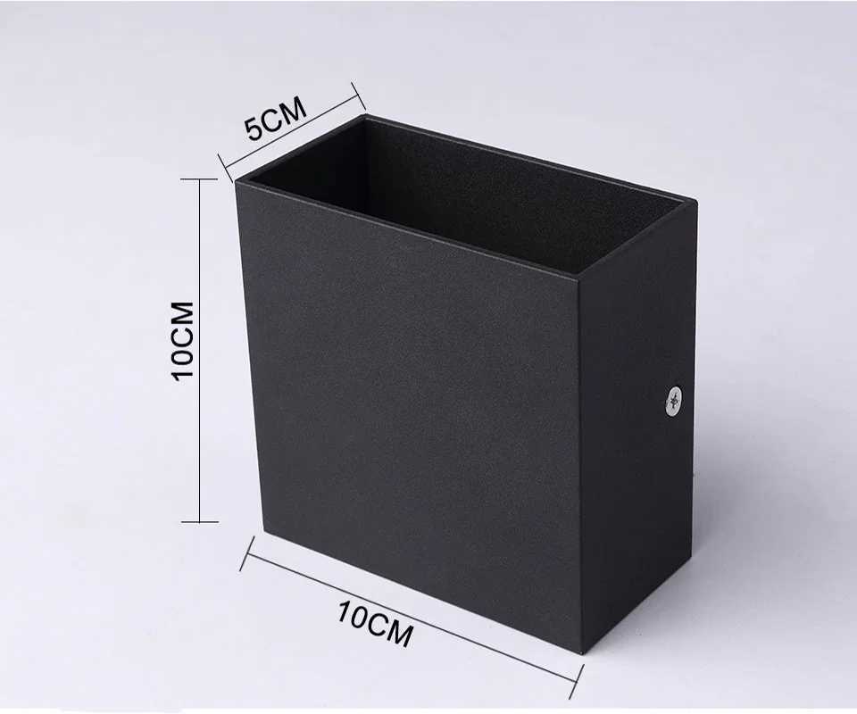 12W Outdoor Wall Light Waterproof IP65 LED Veranda Yatak Odas Oturma Odas Alminyum Siyah Beyaz yukar aa balkon dekorasyonlar XJ250624