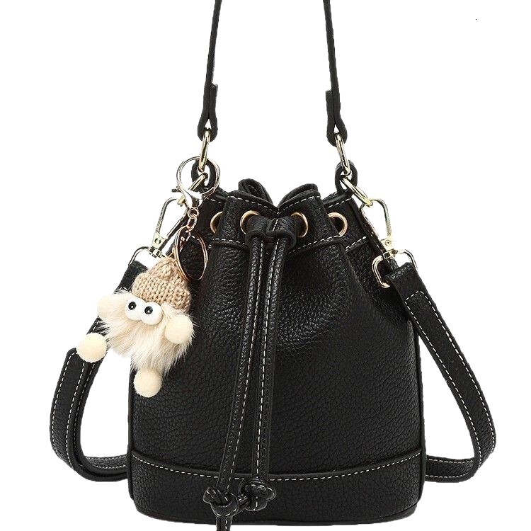 DHwanglijia designer bags 2025 for Women Fashion Versatile Bucket Crossbody Shoulder Drawstring Bag