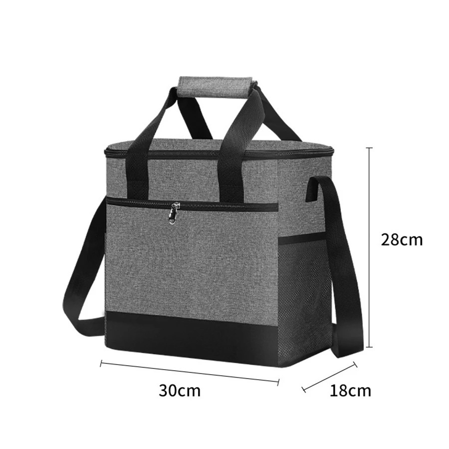 15L Portable Thermal Lunch Bag Food Box Durable Waterproof Office Cooler Lunch Box Ice Insulated Case Camping Oxford Large Bag 250624