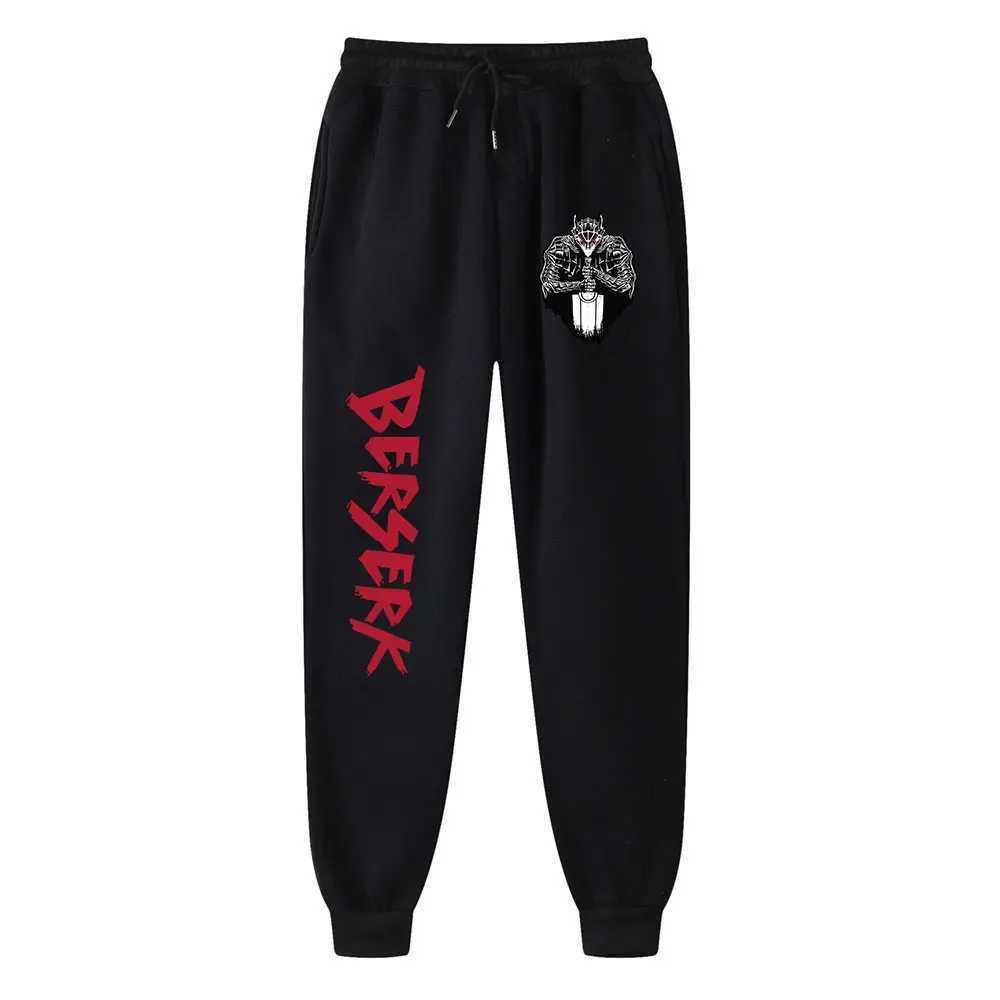 Mens Casual Anime Berserk Pants Autumn Fleece Sweatpants Men Running Jogger Sports Gym Trousers Fashion Workout Men Long Pants X250625