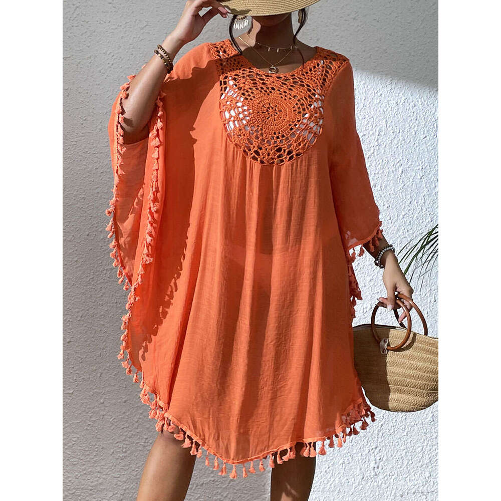 New Dress Beach Crochet Patchwork Tassel Swimsuit Bikini Cover-Up B5
