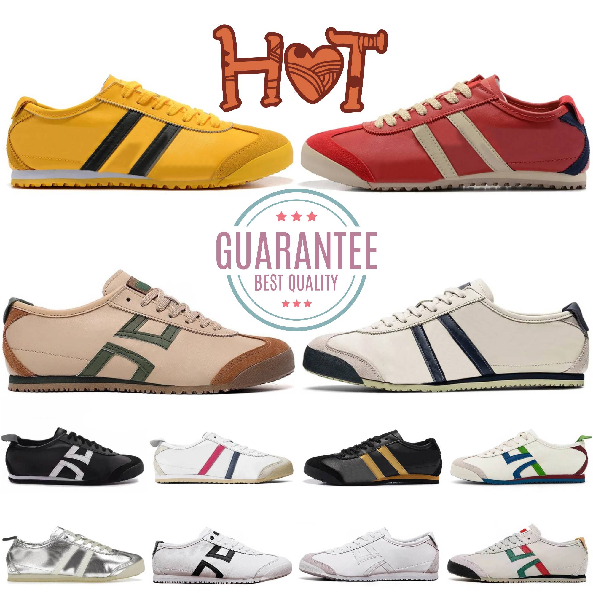 Designer Onitsukaes Sneakers Tiger Mens Womens Running Shoes Mexico 66 Kill Bill White Bule Red Pure Sliver Cream Summer Canvas Vintage Leather Low Outdoor Trainers