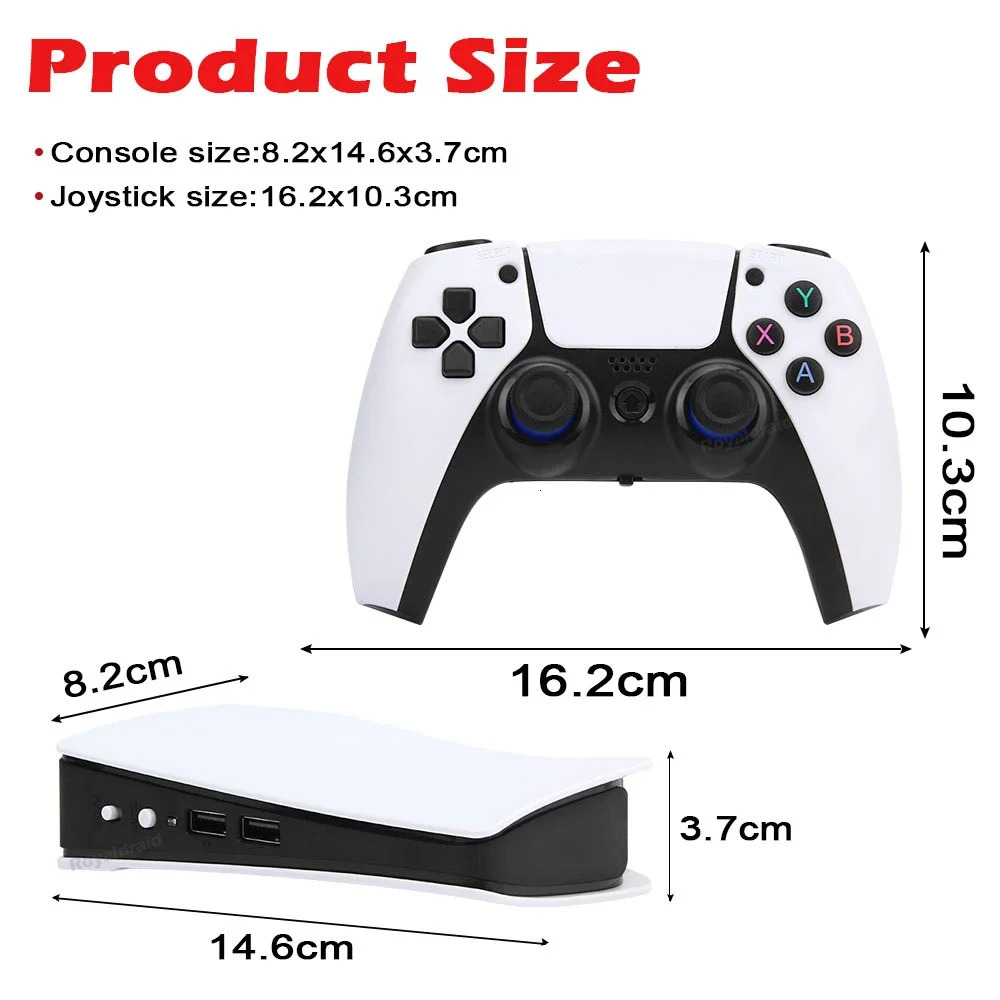 GB5 Video Game Console 256GB128GB64G 50000 Retro Games HD TV Box 5 Two Gamepads For PS1PPSPPMAME Arcade Gaming Stick 250612