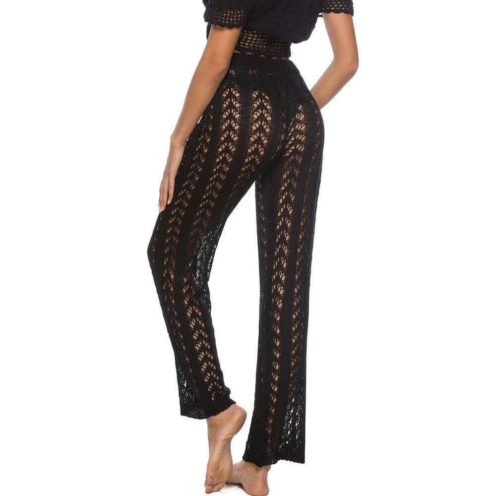 New Beach Hollow Loose Wide Long Pants Vacation Style B5