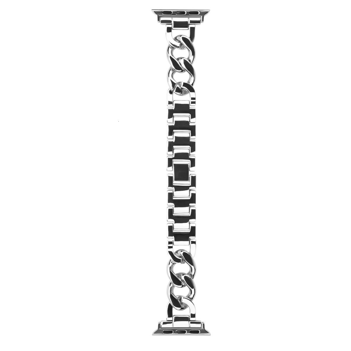 uxury High End Single Row Denim Chain Metal Straps New Arrival Universal for Apple iWatch 1-9 Series