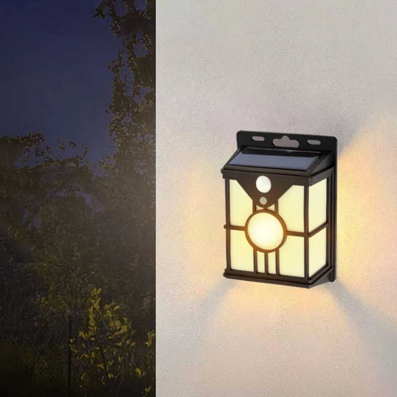 Solar Powered Sensing Waterproof Outdoor Wall Light with High Quality Panels Ideal for Villa Courtyards Home Exteriors XJ250624