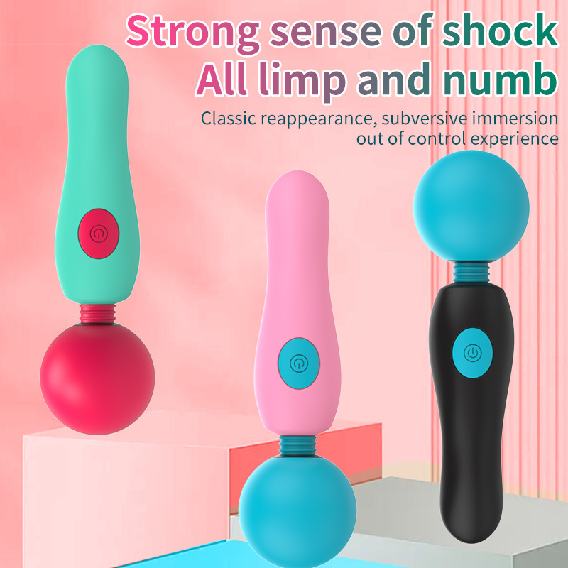 Adult Toys Battery-Powered Silicone AV Wand Variable Speed Vibrator Female Masturbator Sex Toy