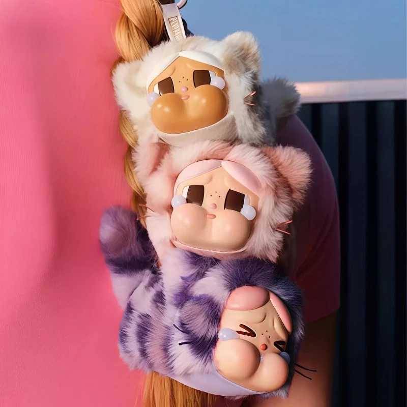 Genuine Crybaby Wild But Cutie Leopard Cat Series Vinyl Plush Blind Box Keychain Bag Pendant Cute Design Limited Edition Gift Y250624